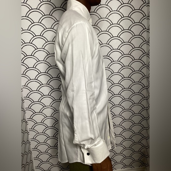 Ledbury Classic Fit White Button-Down Shirt – Size 15½ | - Picture 3 of 14